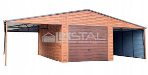 Metallgarage 6,5m x 6m + 3m.  LUX86