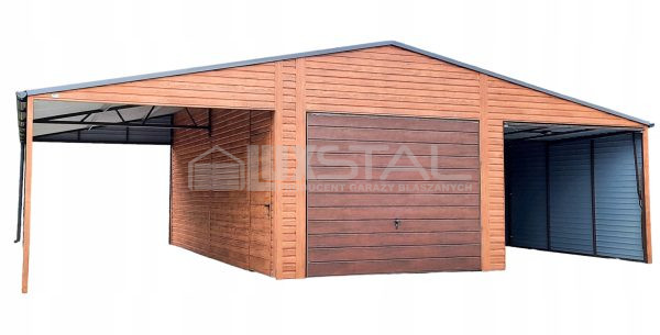 Metallgarage 6,5m x 6m + 3m.  LUX86