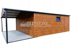 Metallgarage 6m x 6m poziom - LUX100 6x6