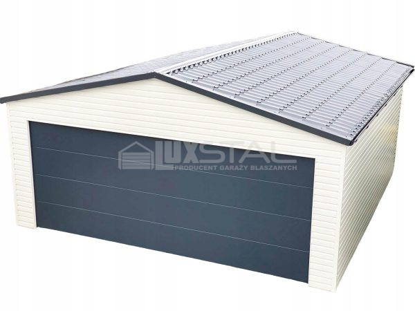 Metallgarage 6m x 6m poziom -  LUX65