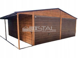 Metallgarage 6m x 6m poziom - - LUX97 6x6