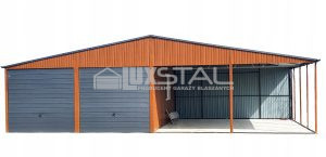 Metallgarage 6m x 6m poziom - LUX83
